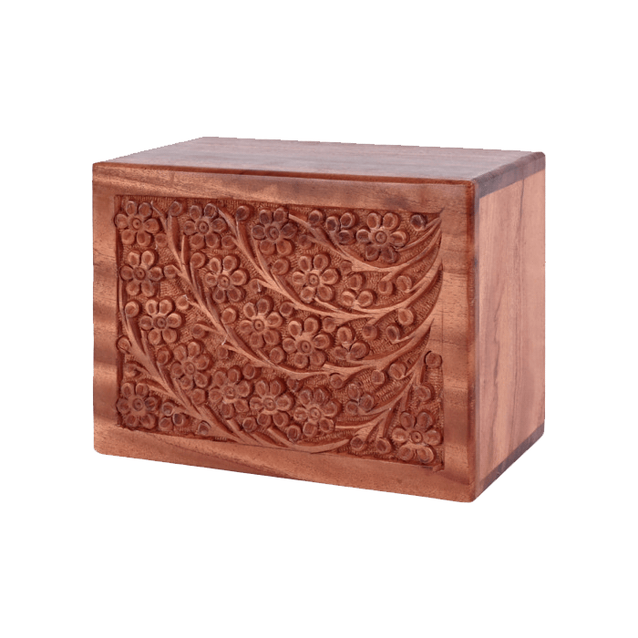 Carved Wood Urn